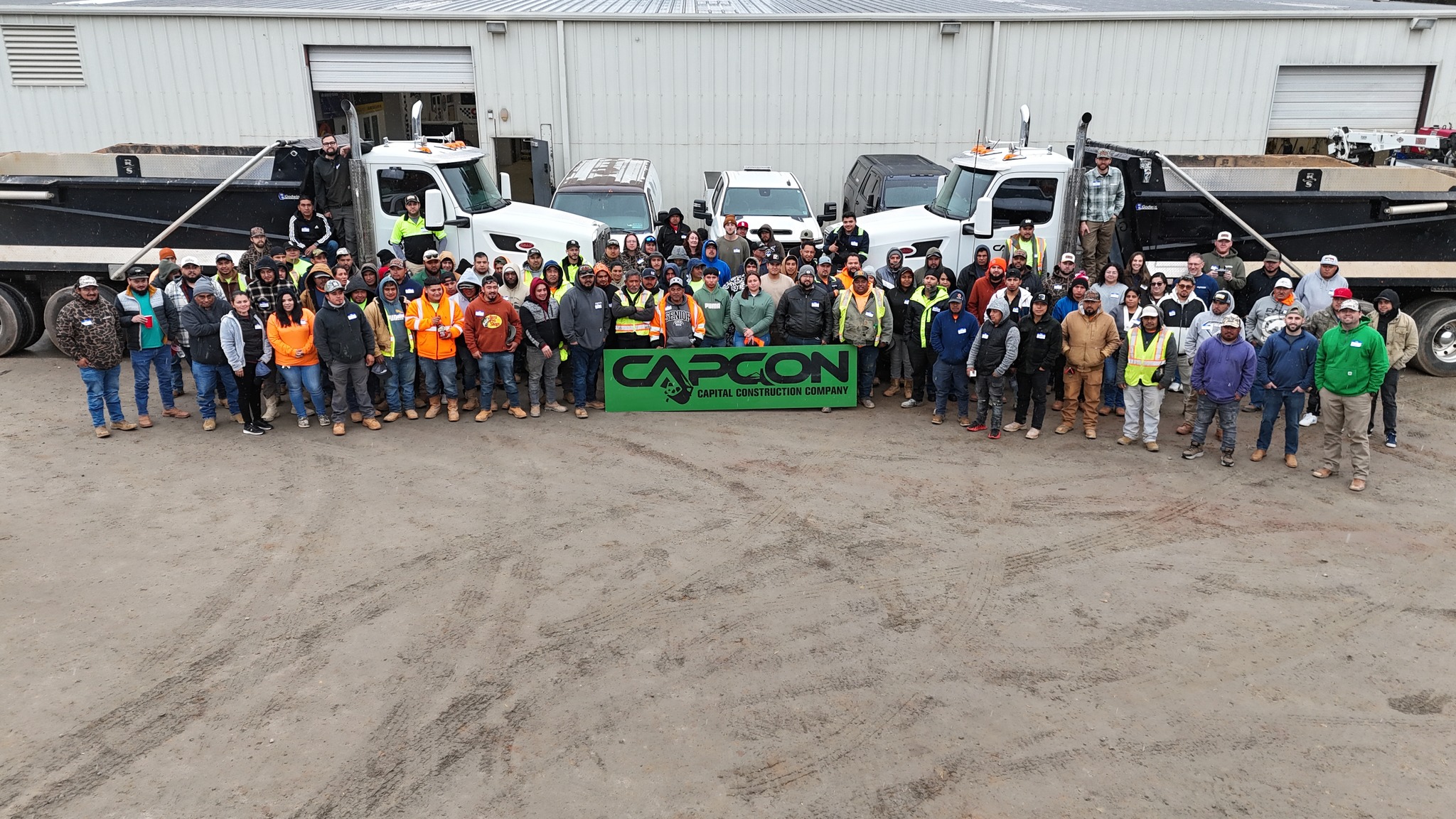 CapCon team and equipment on jobsite