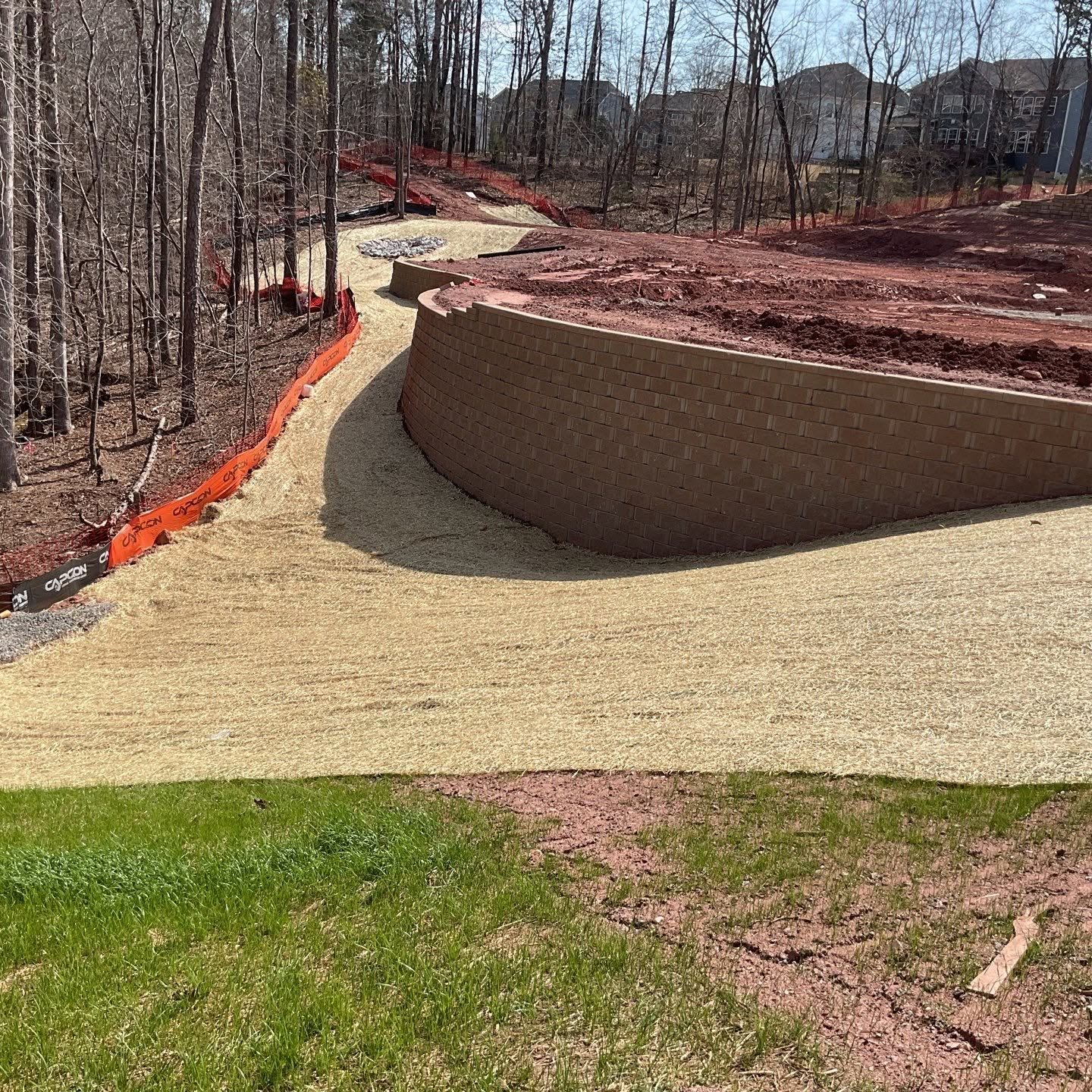 CapCon erosion control installation on active construction site