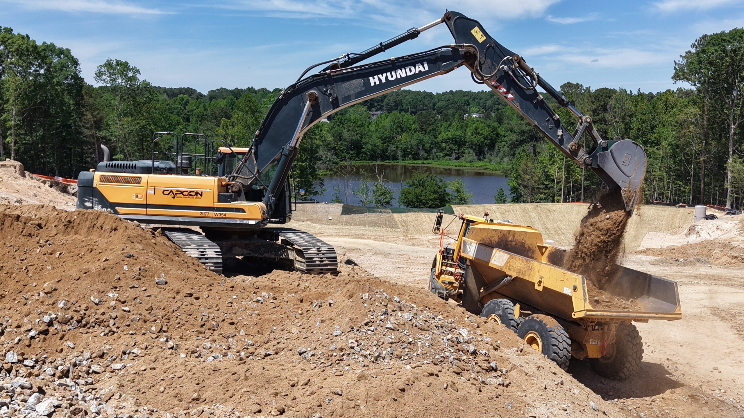 CapCon heavy equipment on active jobsite