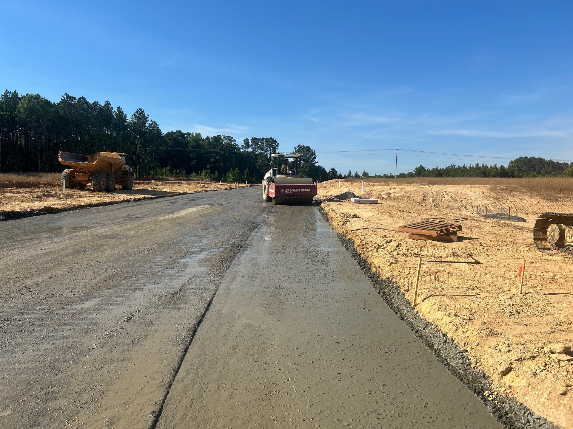 Stone base and site access work