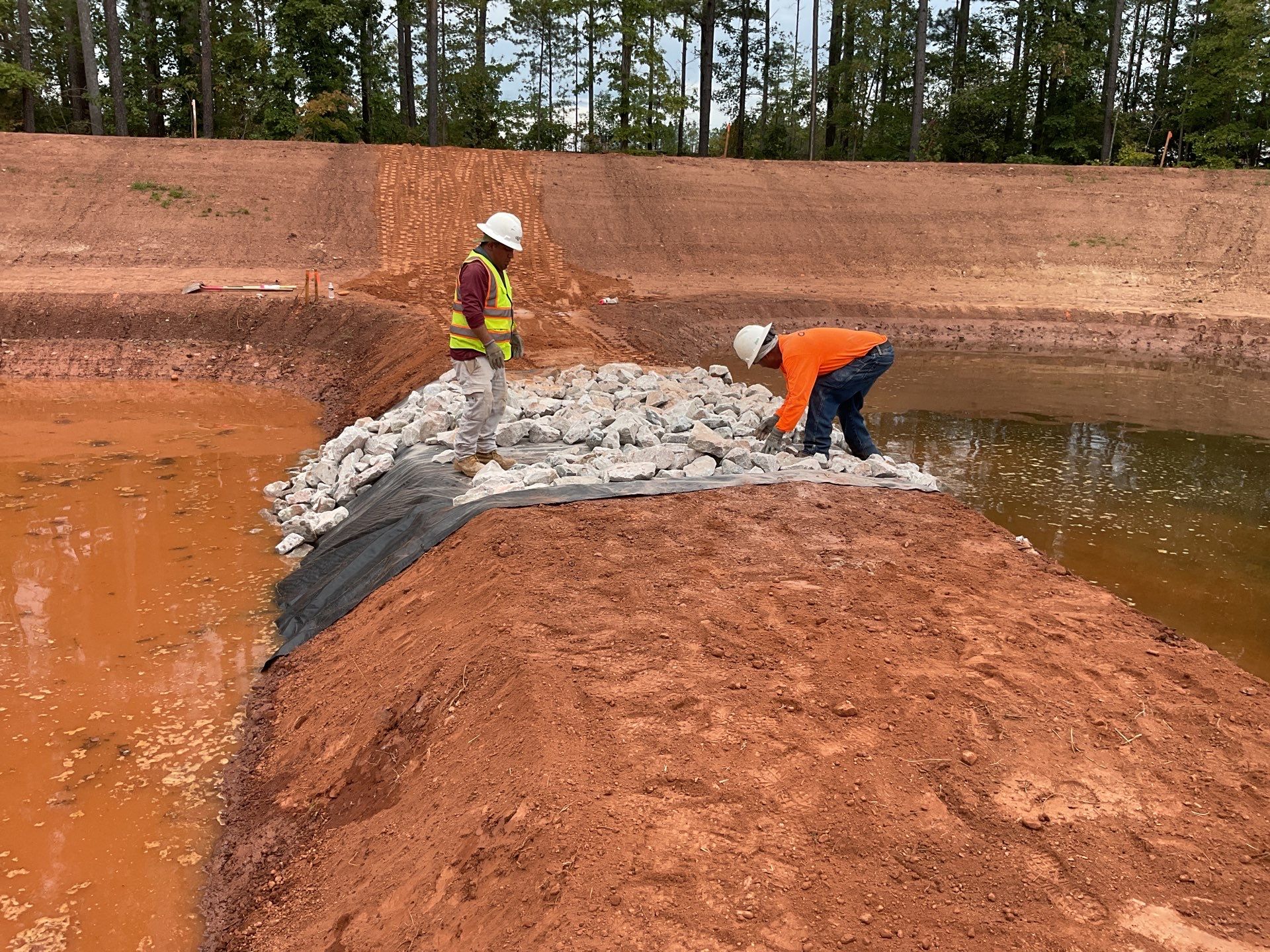 CapCon pond conversion excavation and grading work