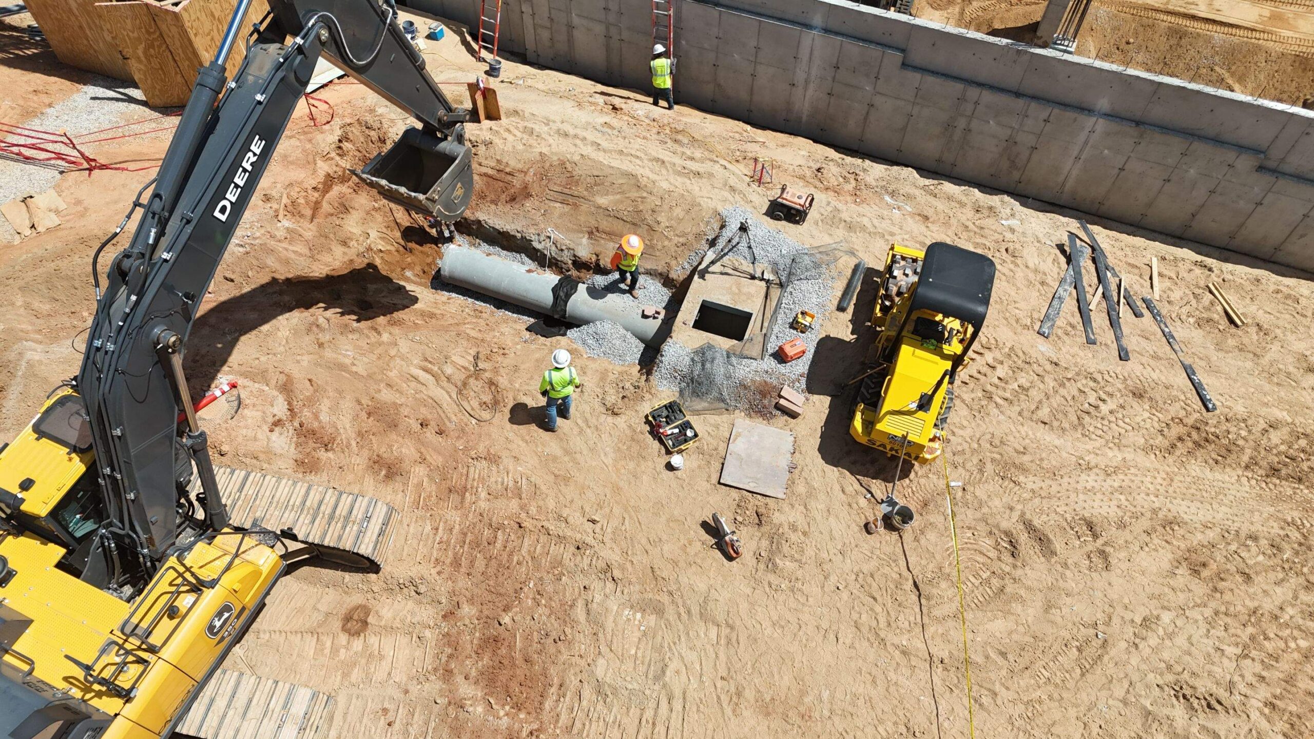 CapCon crew and equipment on active jobsite