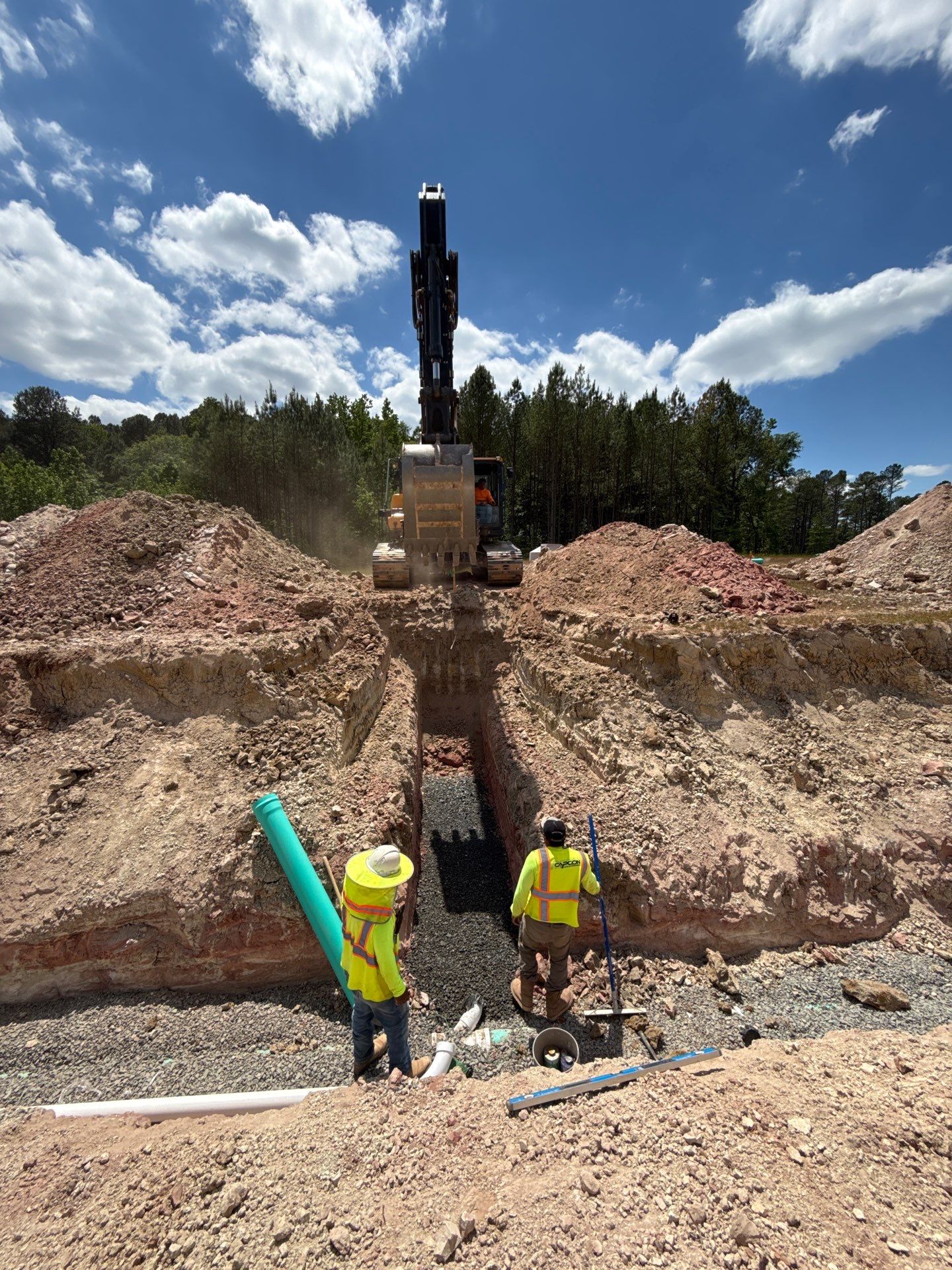 CapCon team working on a construction site