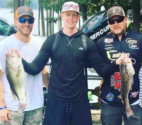 Jay Hughey and Chadd Eriksen pictured with Rich Westin